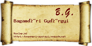 Bagaméri Györgyi névjegykártya