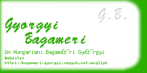 gyorgyi bagameri business card